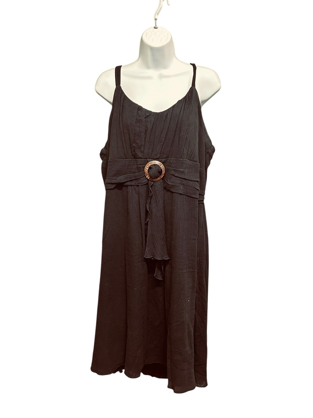 Penningtons Black Lined Cotton Dress Sundress Plus Size 22